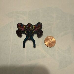 Black and red robot alien enamel pin #punk #goth